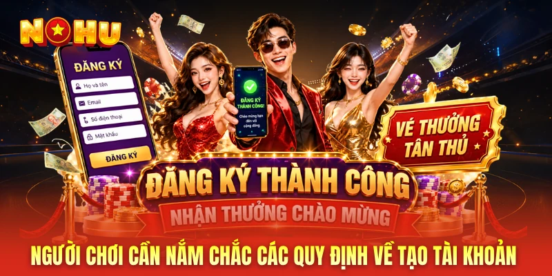 Người chơi cần nắm chắc các quy định về tạo tài khoản